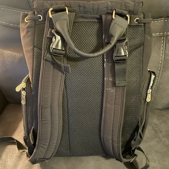 Fisher-Price Quilted Black diaper Backpack - Picture 2 of 8